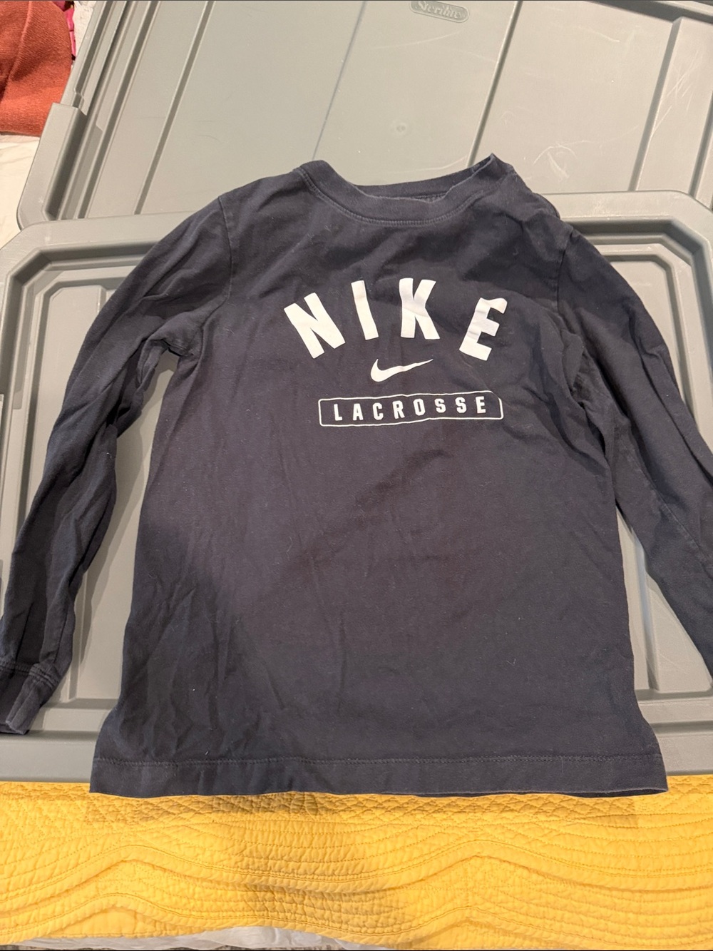 Nike Navy Blue Long Sleeve Lacrosse Tee